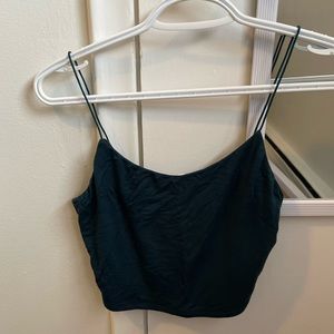 Garage Turquoise Spaghetti Strap Cropped Tank